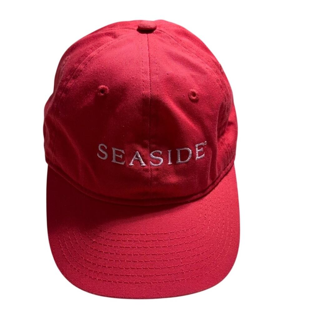 Seaside Baseball Cap Hat One-Size Adjustable Pink 30A Beach Florida